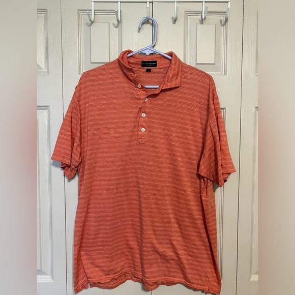 peter millar Polo Men’s Sz XL‎ Striped Golf Lightweight - Picture 1 of 4